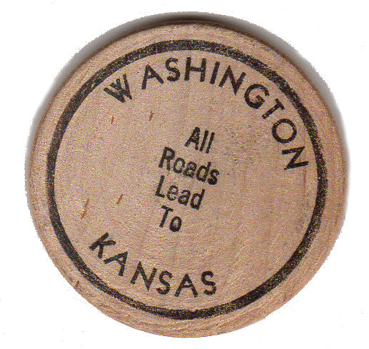 Vintage Washington Kansas Wooden Nickel 1960 Centennial  Souvenir Coin - Avid Vintage