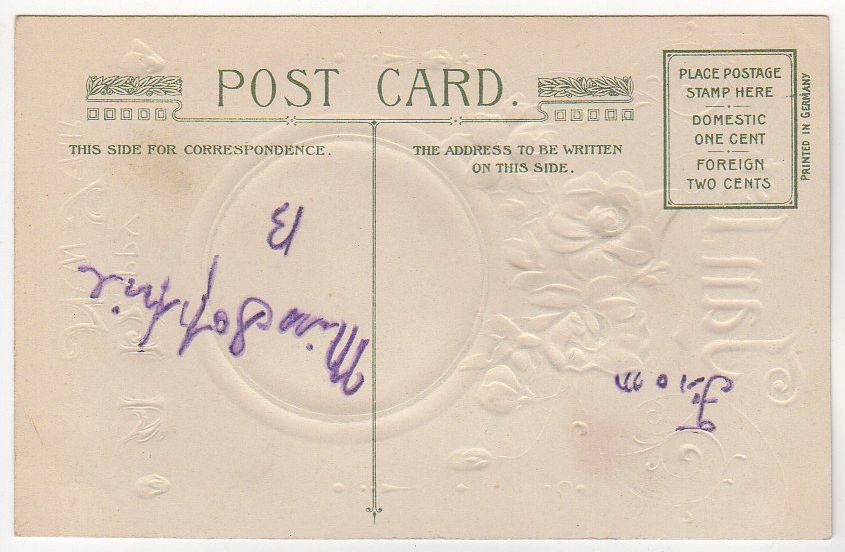 Winsch Happy New Year Vintage 1910s Embossed Postcard Watermill Scene Floral - Avid Vintage
