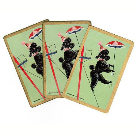 Vintage Trick Poodle Single Swap Playing Cards Lot of 3 Black Circus Poodle Constance Deplar - Avid Vintage