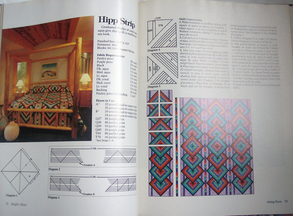 Bright Ideas for Lap Quilting 1990 Hardcover Quilt Book by Georgia Bonesteel Autographed - Avid Vintage