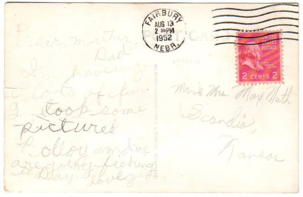 Vintage 1950s Fairbury Nebraska RPPC Crystal Springs Foot Bridge Real Photo Postcard - Avid Vintage