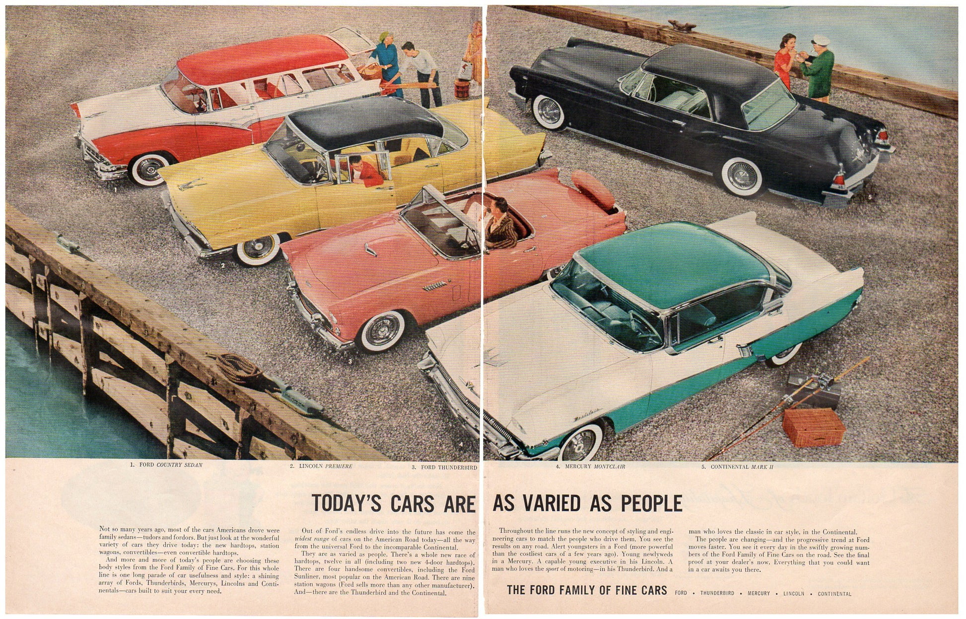 Vintage 1956 Ford Thunderbird Magazine Print Ad Country Sedan - Avid Vintage