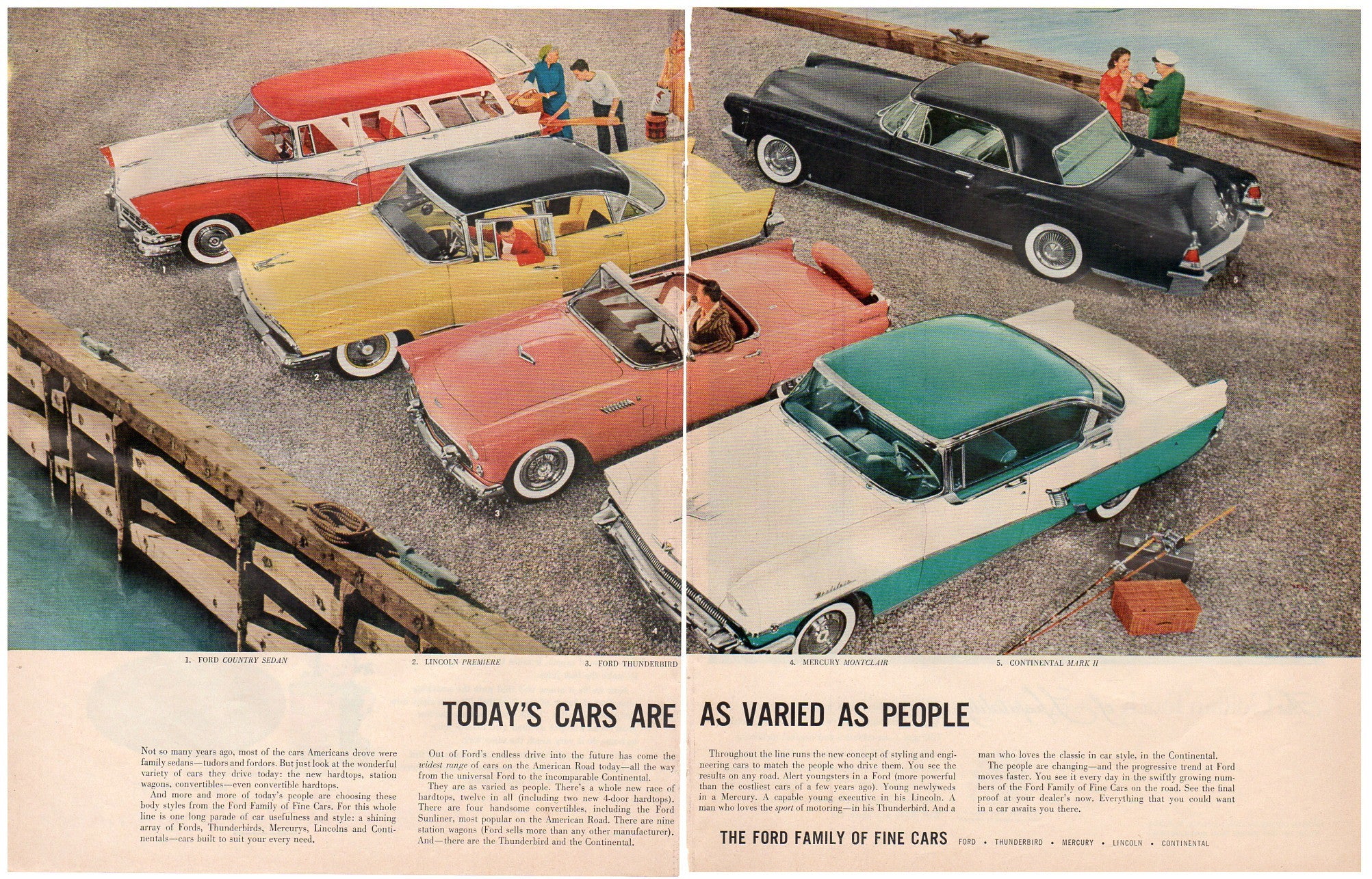 Vintage 1956 Ford Thunderbird Magazine Print Ad Country Sedan - Avid Vintage
