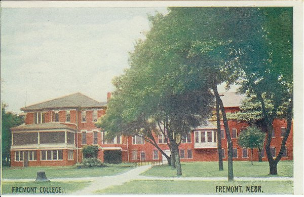 Vintage 1910s Fremont Nebraska Postcard Fremont College Town View Unused - Avid Vintage