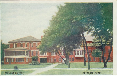 Vintage 1910s Fremont Nebraska Postcard Fremont College Town View Unused - Avid Vintage