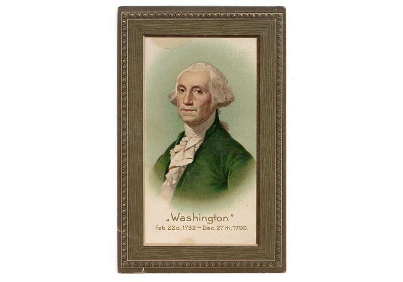 President George Washington Portrait Vintage 1900s Patriotic Postcard - Avid Vintage
