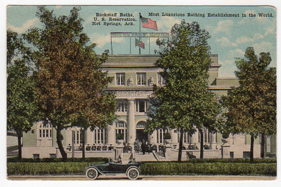 Vintage 1920s Arkansas Postcard Buckstaff Baths Building Exterior Hot Springs Ark F C Boving Unused - Avid Vintage