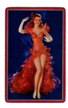 Vintage 1940s Pin Up Girl Playing Cards Lot of 3 Red Flamenco Dress - Avid Vintage