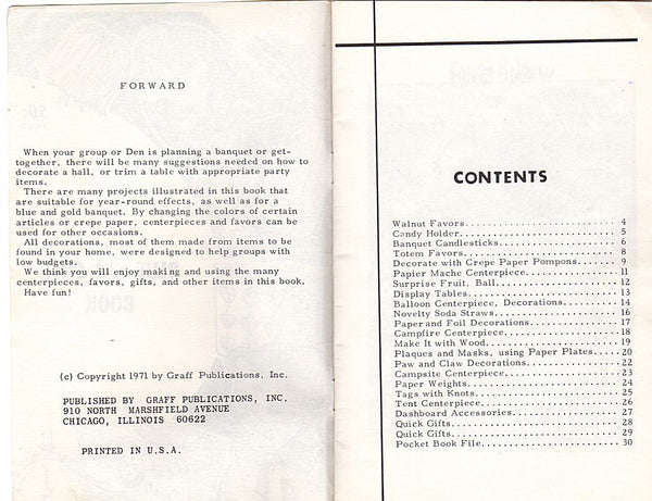 Vintage 1971 Blue and Gold Kap Kraft Book, Boy Scouts of America - Avid Vintage