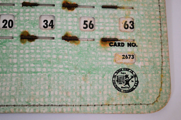 Vintage 1950s Bingo King Cards Shutter Slide Windows Game Boards Green Lot of 5 - Avid Vintage