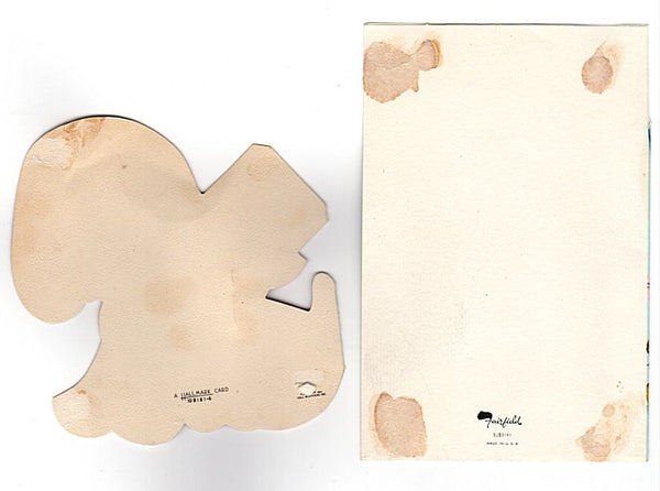 Vintage 1st Birthday Hallmark Greeting Cards One Year Old Lot of 2 Puppy Baby Pin Used - Avid Vintage