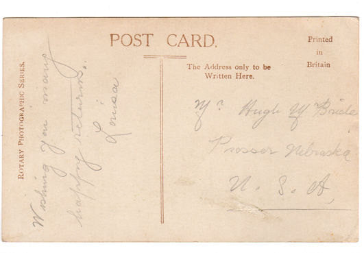 Vintage Rotary Photo Birthday Postcard Top Hat Blue Ribbon Tinted Roses - Avid Vintage