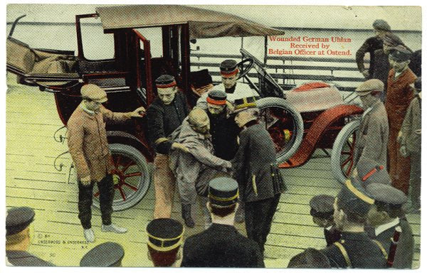 Vintage World War 1 Underwood Military Postcard WCA Series 145 Wounded German Uhlan at Ostead - Avid Vintage