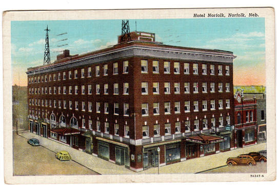Hotel Norfolk Vintage 1940s Nebraska Travel Postcard - Avid Vintage