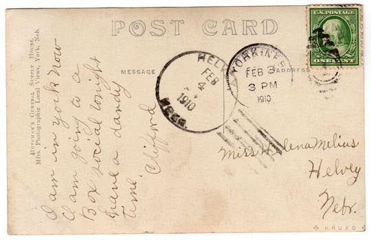 York Nebraska College Vintage 1910s Real Photo Postcard Huffman Photographer - Avid Vintage