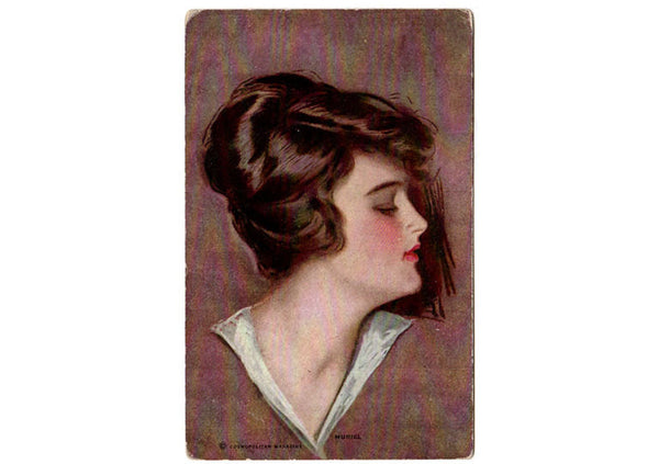 Vintage 1910s Harrison Fisher Postcard Muriel Beautiful Woman Unused - Avid Vintage