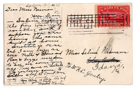 Vintage 1910s Salina Kansas Town View Postcard Court House - Avid Vintage