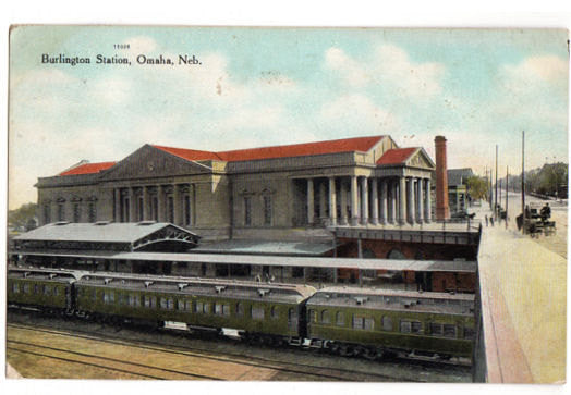 Vintage Omaha Nebraska Burlington Train Station Postcard 1900s Railroad Depot Post Card - Avid Vintage