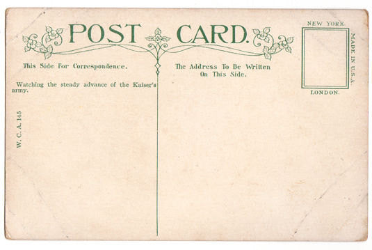 Vintage WWI Military Post Card German Officers on Firing Line Underwood PC Series 145 - Avid Vintage