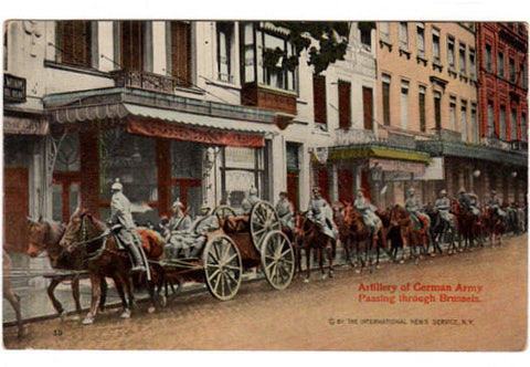 Vintage World War One Military Postcard German Army in Brussels W.C.A. Series 145 - Avid Vintage