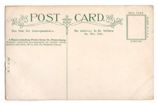 Vintage Underwood WWI Military Postcard Russian Reservists St. Petersburg Series 145 Number 24 - Avid Vintage