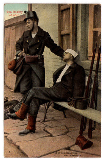 Vintage World War One Postcard Realities of War Wounded Belgian Soldier W.C.A. Series 145 Number 3 - Avid Vintage