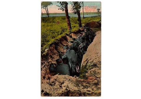 Vintage World War One Postcard Belgian Soldiers in the Trenches near Malines WCA Series 145 - Avid Vintage