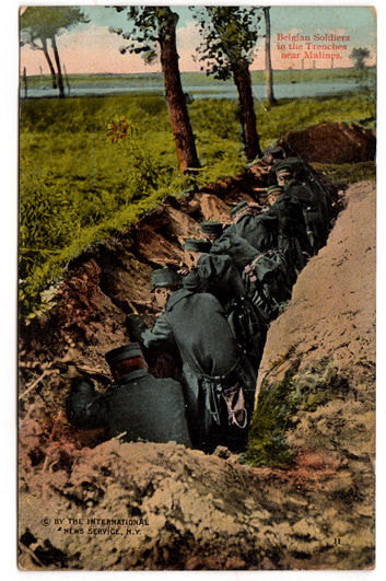 Vintage World War One Postcard Belgian Soldiers in the Trenches near Malines WCA Series 145 - Avid Vintage