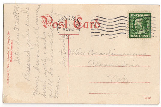 Vintage 1910s St. Joseph Missouri Postcard Cathedral and Episcopal Residence - Avid Vintage