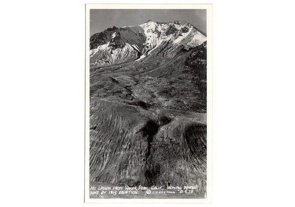 Vintage 1940s J H Eastman Real Photo Postcard Mt Lassen from Raker Peak Number B 839 Unused - Avid Vintage