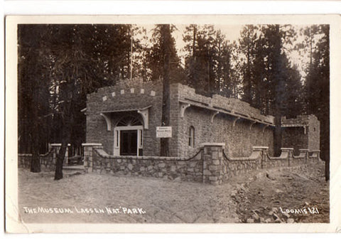 Museum Lassen National Park 1940s California Real Photo Postcard Loomis 121 - Avid Vintage