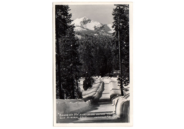 Vintage 1940s RPPC Brokeoff Mountain Volcanic Highway Lassen National Park J H Eastman - Avid Vintage