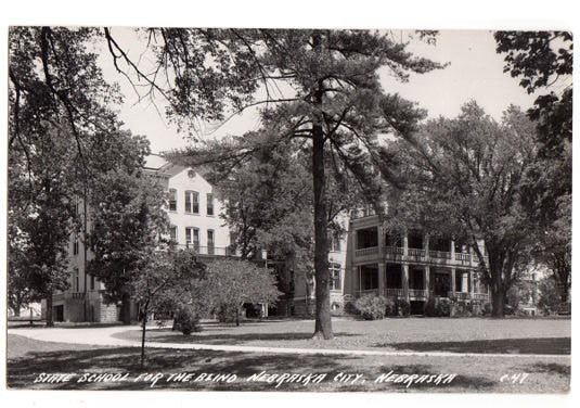 Vintage Nebraska City Nebraska Postcard State School for Blind 1940s Real Photo C 47 - Avid Vintage