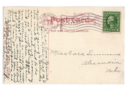 Vintage 1910's Fremont Nebraska Postcard Main Street Looking South at Night F.W. Woolworth Company - Avid Vintage