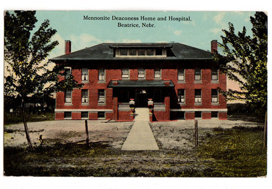 Vintage 1910's Beatrice Nebraska Antique Postcard Mennonite Deaconess Home and Hospital - Avid Vintage