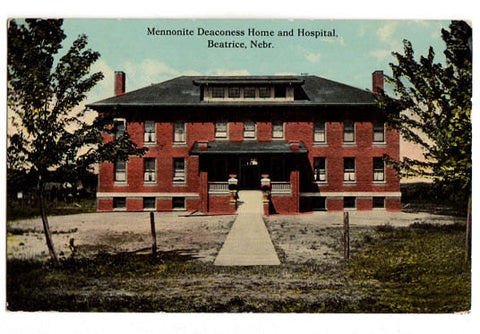Vintage 1910's Beatrice Nebraska Antique Postcard Mennonite Deaconess Home and Hospital - Avid Vintage