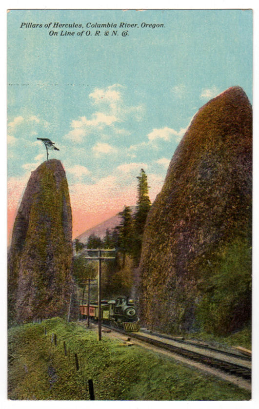 Vintage 1910s Pillars of Hercules Columbia River Oregon Postcard O R and N Railroad - Avid Vintage