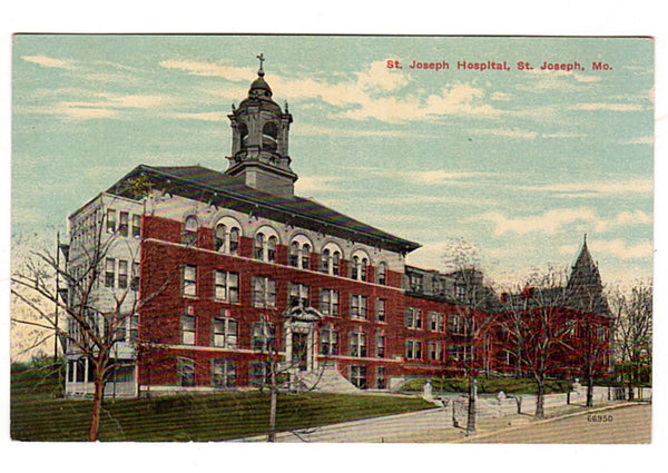 Vintage St. Joseph Missouri Hospital Postcard Card Number 66950 1910's Unused - Avid Vintage