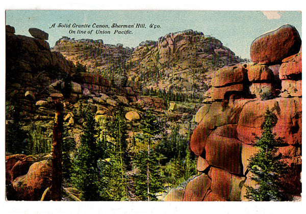 Vintage Postcard Granite Canyon Sherman Hill Wyoming Union Pacific Railroad - Avid Vintage