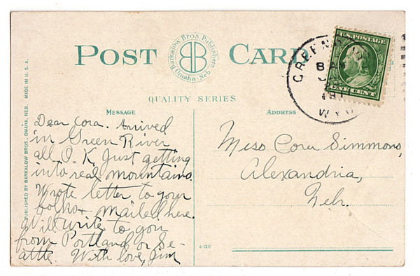 Vintage Postcard Granite Canyon Sherman Hill Wyoming Union Pacific Railroad - Avid Vintage