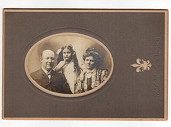 Hubbell Nebraska Antique 1890's Cabinet Photo John, Lou and Lila Woolsey, W E Smith Photographer - Avid Vintage