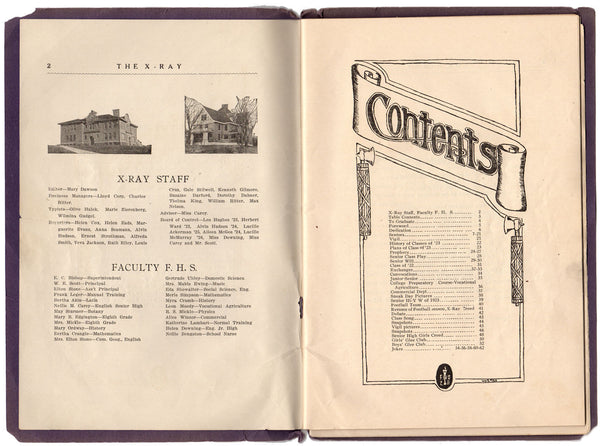 1923 Fairbury Nebraska High School Yearbook Senior X Ray - Avid Vintage