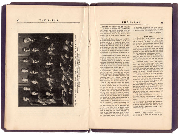 1923 Fairbury Nebraska High School Yearbook Senior X Ray - Avid Vintage