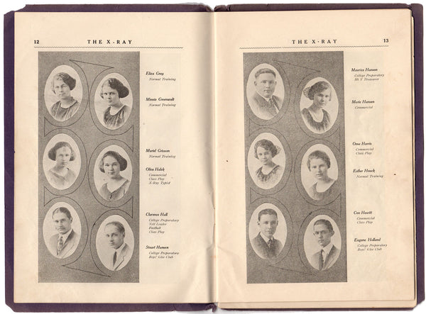 1923 Fairbury Nebraska High School Yearbook Senior X Ray - Avid Vintage
