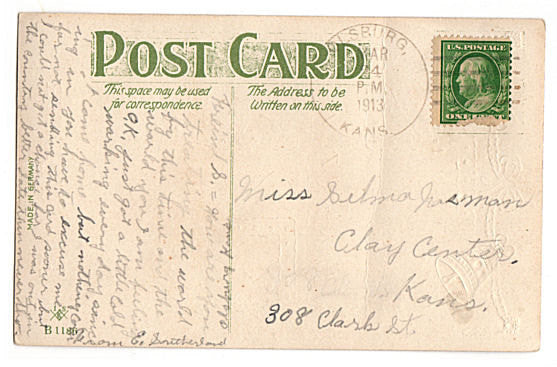 Vintage 1910s Easter Greetings Postcard 1910s Gold Accents Floral Cross Chickens Gold Bells - Avid Vintage