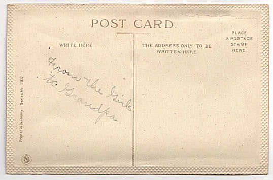 Vintage 1910s Birthday Greetings Postcard in Bas Relief with Yellow Rose and Pink Ribbon - Avid Vintage