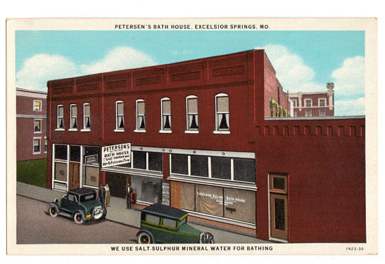 Vintage 1920s Excelsior Spring Missouri Souvenir Postcard Petersen's Bath House - Avid Vintage
