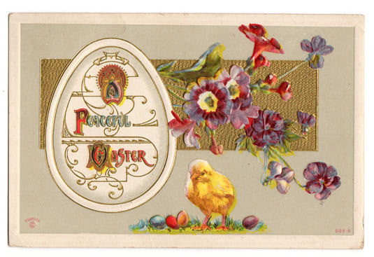 Vintage Floral Easter Greetings Postcard P Sander 1910s Paper Ephemera - Avid Vintage
