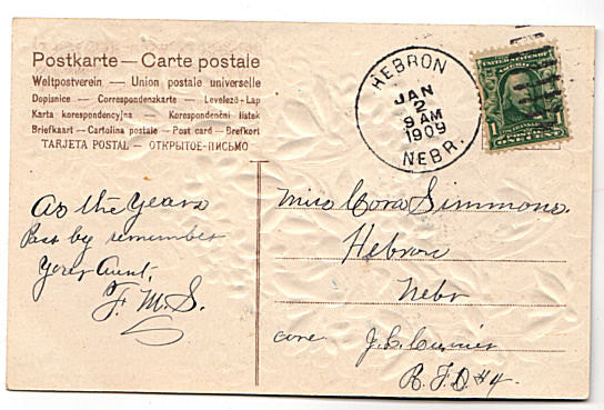 Vintage Snow Pea Postcard 1900s Birthday Greeting Green Clover Floral Paper Ephmera - Avid Vintage