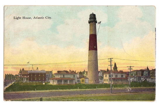 Vintage Atlantic City New Jersey Light House 1910 Town View Postcard Americana - Avid Vintage